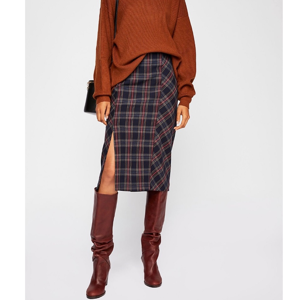 FREE PEOPLE ‘See You Glow’ Plaid Skirt Size 2 - Picture 2 of 8